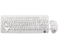 Беспроводной комплект компьютерный Тесла MKB-PRO, радиус 10 м. (1000dpi) белый